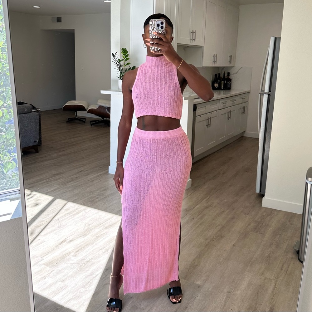 Pink Knit Set
